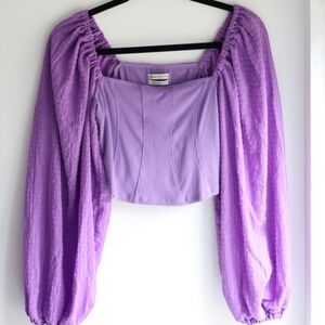 Urban Outfitters Claudia Blouse, Size M, Purple